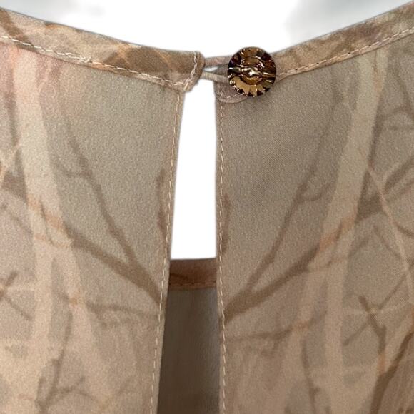 Matthew Williamson 100% Silk Shift Dress Women's 8 Abstract Nature Ombre Fall - Picture 4 of 8